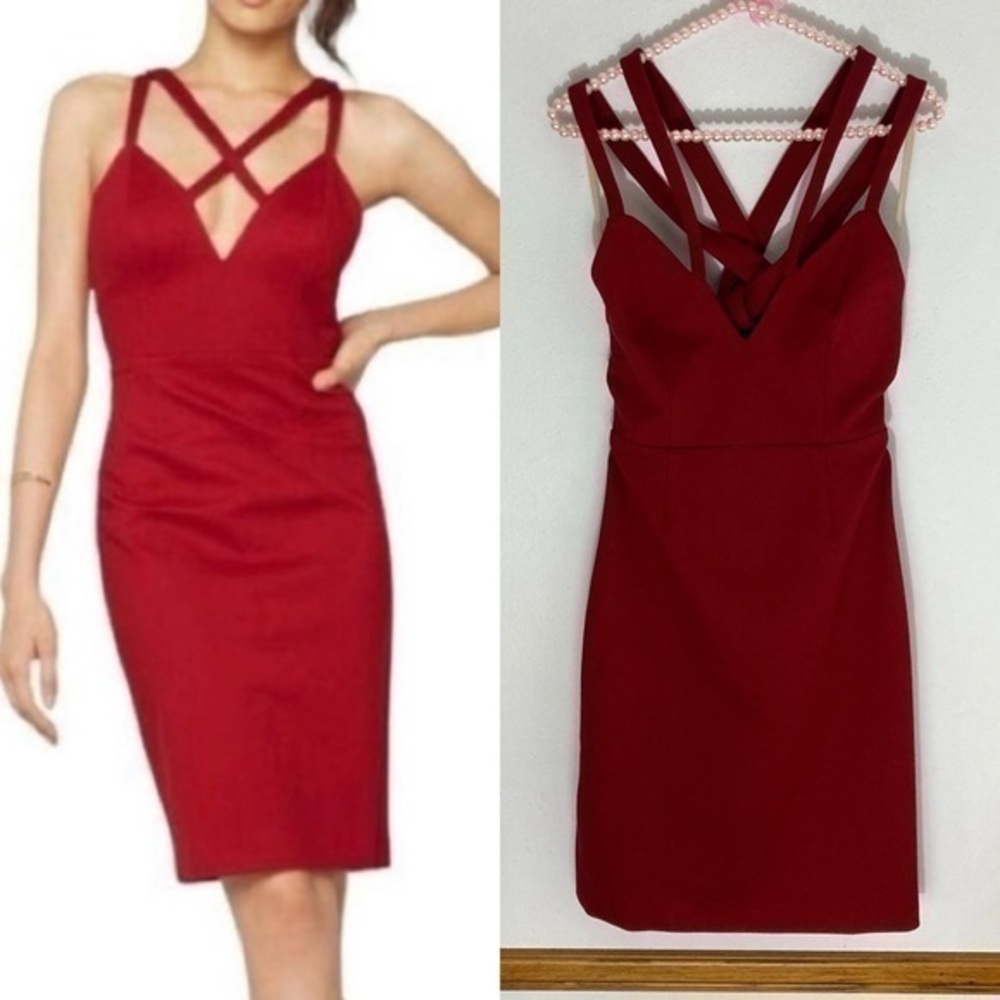 Fame and Partners NWT strappy Ponte dress size 4